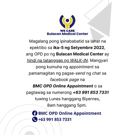bmc opd online appointment naga city